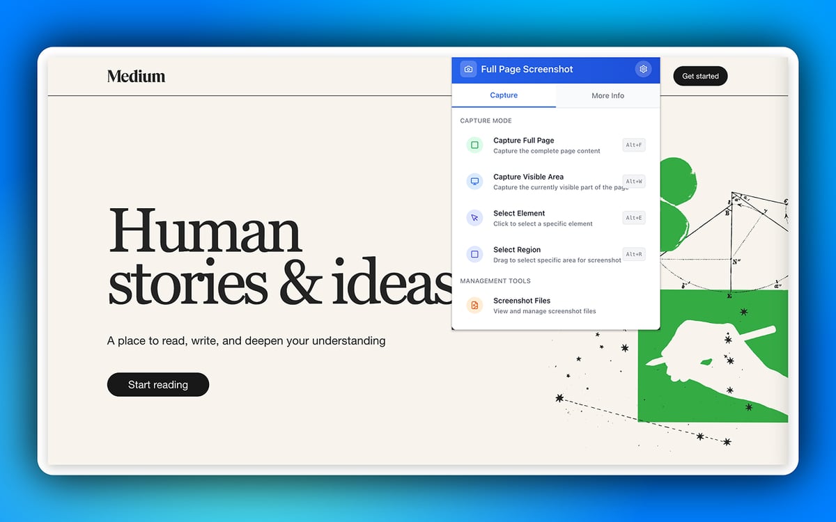 Choose Screenshot Mode
